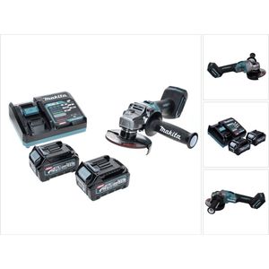 Makita GA 005 GD2 Accu haakse slijper 40 V max. 125 mm Borstelloos XGT + 2x accu 2,5 Ah + lader