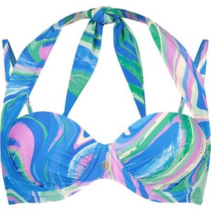 Ten Cate Multiway Padded Wired bikini top dames blauw dessin