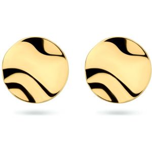 goud (geelgoud) oorknoppen rond 4024424