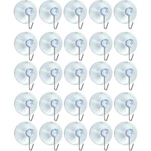 Sterke Rubber Zuignappen - 20 Stuks - 2,2 cm Met metalen Haak voor Decoraties en Hangende Toepassingen