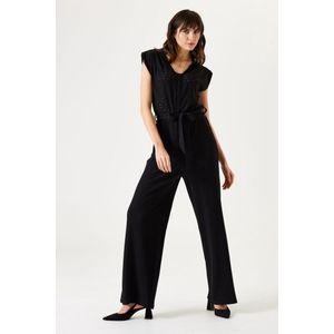 GARCIA Dames Jumpsuit Zwart Korte mouw