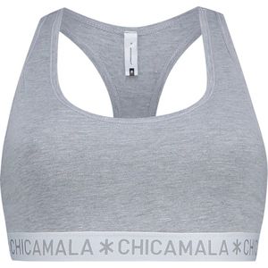 Chicamala dames racer back bralette basic grijs - S