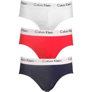 CALVIN KLEIN CK COTTON STRECH HIP BRIEF Onderbroek Mannen - Wit/Rood/Blauw - Maat L