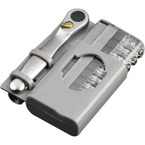 Set van 12 Micro Ratelsleutel Schroevendraaier Bit Set met Omkeerbare Aandrijfgreep en Socket Adapter (FO-9212C)