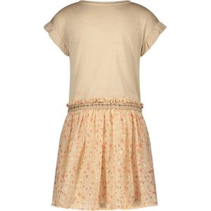 Meisjes jurk metallic jersey chiffon - Bloemen