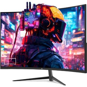 Gaming Monitor Gebogen 27 Inch - 2K QHD 2560X1440 - 165Hz - 1Ms - FreeSync - 1500R VA Paneel - 2X HDMI2.0 - 2X DisplayPort1.4 - Kantelbaar - RGB Verlichting - VESA 100X100 - Inclusief DP Kabe