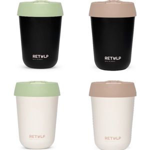 Retulp Travel Mug - Voordeel pakket - Koffiebekers to go - Koffiebeker 4 stuks - 275 ml