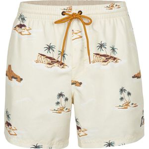 ONEILL - Cali print 15 inch swim shorts - Beige-Zwart