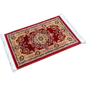 Oosters tapijt met franjes traditioneel oosterse patroon geweven rood