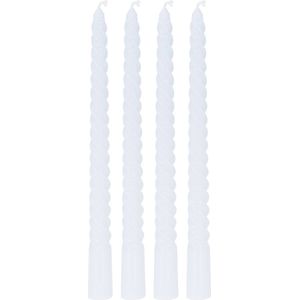 Conische kaarsen set van 4, wit