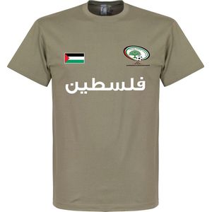 Palestina Football T-Shirt - Khaki - XL