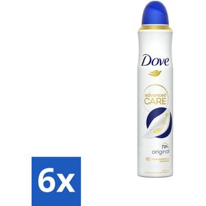 Dove - Deodorant - Spray Advanced Care - Frisse en langdurige bescherming - 200 ml - Voordeelverpakking - 6 stuks