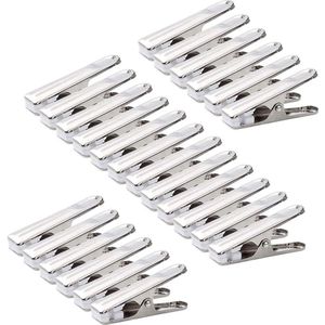 Pak van 80 wasknijpers, roestvrij staal, 2,7 inch, duurzaam, winddicht, roestvrijstalen metalen wasknijpers voor handdoeken, sokken, ondergoed, kleding