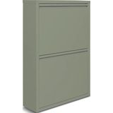 Naturn Living - Metalen Schoenenkast - Olijfgroen - 2-Deurs - Ruimtebesparend