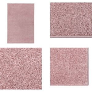 vidaXL Vloerkleed kortpolig 200x290 cm roze - Vloerkleed - Vloerkleden - Kleed - Loper