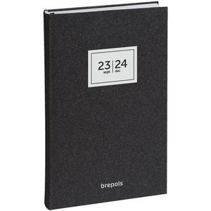 Brepols agenda 2024 - ESSENZ - Saturnus 16M - Dagoverzicht - Antraciet - 13,3 x 20,8 cm