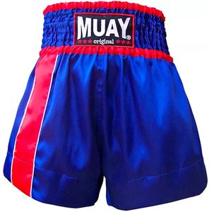 Muay Thai Short 1 Stripe - blauw/rood XS