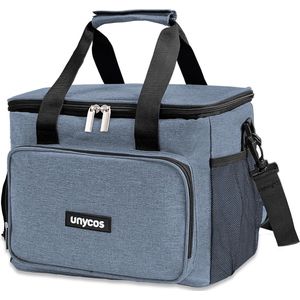 Bastix - Koeltas voor lunch Multifunctionele 15L aluminium gecoate thermische tas, waterafstotende laag, eenvoudige reiniging, lichtgewicht, draagbare lunchbox, geïsoleerd (lichtblauw)