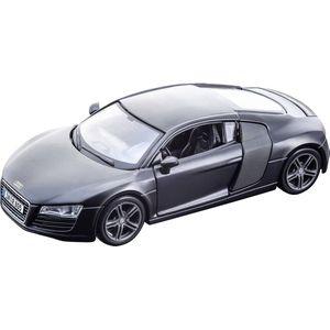Modelauto Audi R8 V10 Plus grijs 18 x 8 x 5 cm - Schaal 1:24 - Speelgoedauto - Miniatuurauto