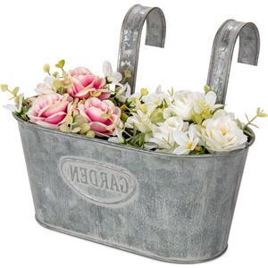 Hangende bloempotten - 275 cm - afneembare metalen haken - verzinkt staal - moderne decoratie - planten buiten - balkon - tuin