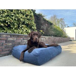 Dog's Companion Hondenkussen / Hondenbed - XS - 55 x 45 cm - Rafblauw Double Ribcord