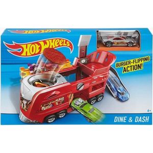 Hot Wheels Dine&Dash - Hot Wheels Uitbreiding - Hot Wheels Baandeel - Rood