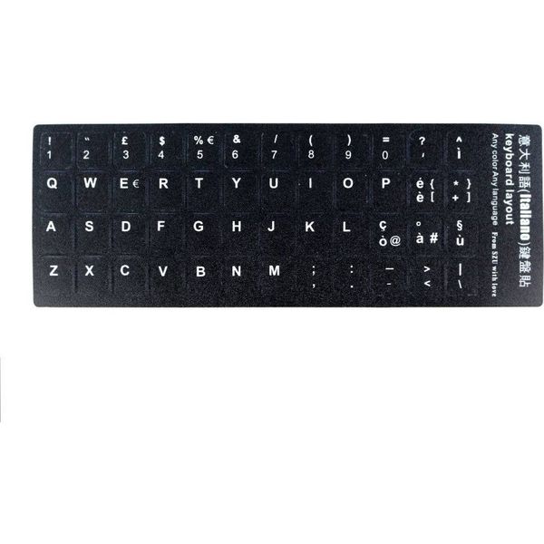 Azerty Sticker (Belgisch) Wit - Toetsenbordstickers