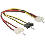 DeLOCK 83343 Intern 0.3m Molex (4-pin) Multi kleuren electriciteitssnoer