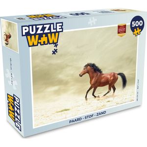 Puzzel Paard - Stof - Zand - Legpuzzel - Puzzel 500 stukjes