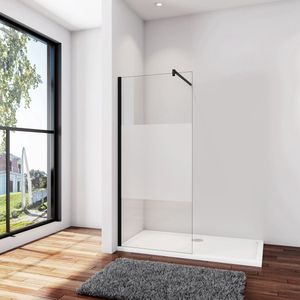 Inloopdouche 120x200cm，8mm NANO EasyClean veiligheidsglas，F-vorm 90cm Stabilisatiestang