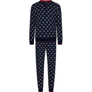 Warme heren pyjama voetbal - Blauw - Maat - S