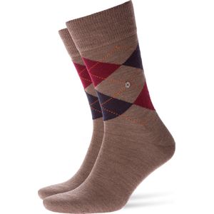 Burlington Edinburgh One size wol sokken heren bruin - Maat 40-46