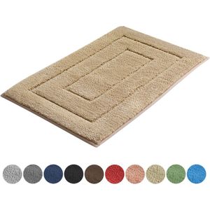 AKSA Home® Badmat 50x80 cm - Douchemat antislip - Badmat antislip - Badkamermat - Beige