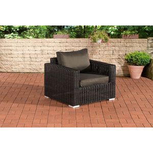 In And OutdoorMatch Loungestoel Sincere - Voor buiten - Tuinmeubelen - Wicker - Loungeset - Bank tuin of balkon - Antraciet