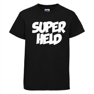 Superheld T-shirt | Grappige tekst | T-shirt tekst | Kids | Kinder | Kinderen | Stoer shirt | Tshirt | Zwart Shirt | Kindershirt | Maat 3-4 jaar