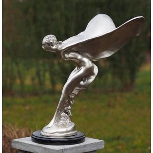 Bronzen Beeld: Vliegende vrouw verzilverd Spirit of Ecstacy