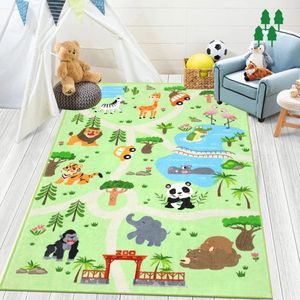 Boraboi ® Ultrazacht en Antislip Kindertapijt met Dierenpatroon voor Diverse Ruimtes