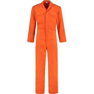 Overall polyester/katoen oranje maat 64
