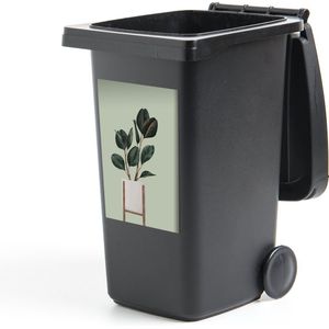 Container sticker Kamerplanten - Bloempot - Groen - 40x60 cm - Kliko sticker