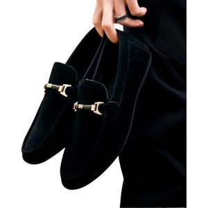 Livano Loafers Heren - Met Hak - Herenschoenen - Instappers - Zwart - Maat 42
