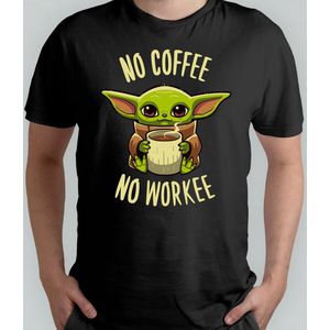No Coffe No Worke - T Shirt - CoffeeLover - Gift - Cadeau - CaffeineAddict - MorningCoffee - CoffeeTime- KoffieLiefhebber - KoffieTijd - KoffiePauze - KoffieArt - Star - Galaxy