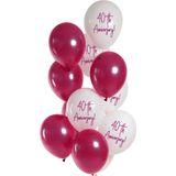 Folat - Ballonnen Ruby Anniversary (12 stuks - 33 cm)
