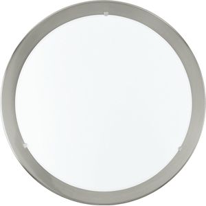 EGLO Led Planet - Wand/Plafondlamp - Ø290mm. - Nikkel-Mat - Wit, Helder