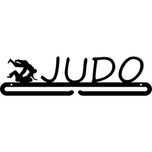 Judo Medaillehanger zwarte coating - staal - (35cm breed) - Nederlands product - incl. cadeauverpakking - sportcadeau - topkado - medalhanger - medailles - judopak - vechtsport