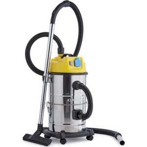 Reinraum 3-in-1 Nat-/Droogzuiger Aszuiger 1800W 30 l Roestvrij staal