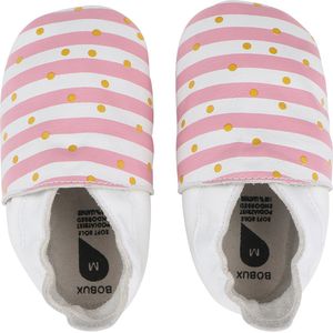 Bobux babyslofjes spots and stripes pink