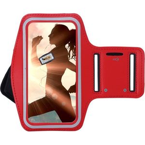 Geschikt voor Samsung Galaxy S10 Lite Sportband hoes Sport armband hoesje Hardloopband Rood