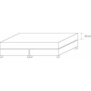Socratex Hoeslaken Jersey Matras/Boxspring incl. Elastaan - Geschikt voor 180x200 t/m 200x220 cm - Lits-jumeaux - Kiezel