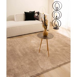 Velours vloerkleed - Flair beige 80x150 cm