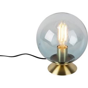 QAZQA pallon - Art Deco Tafellamp - 1 lichts - H 230 mm - Turquoise - Woonkamer | Slaapkamer